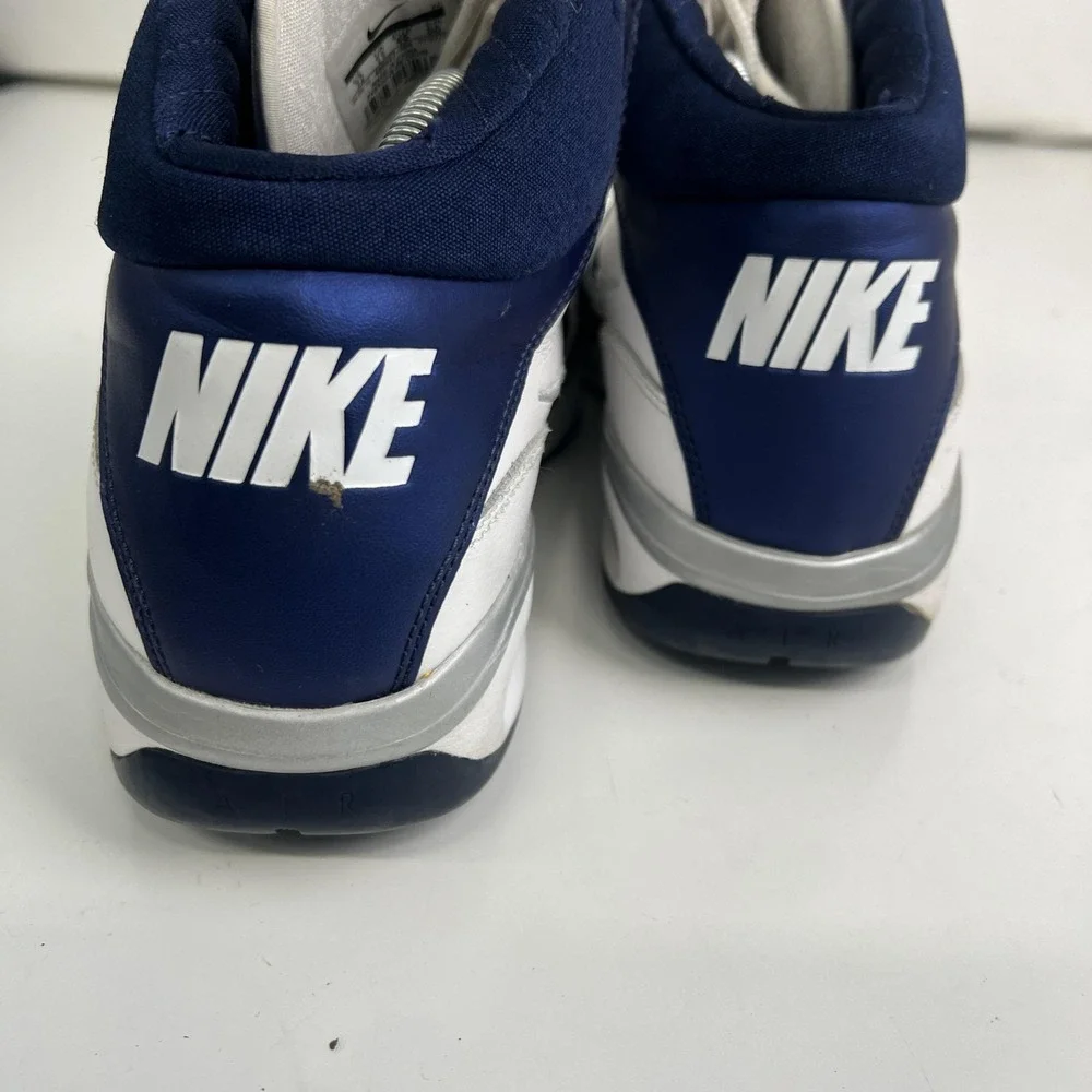 Nike Elite Shoes Mens Size 12 White Blue High Top Basketball Sneakers 409627-104
